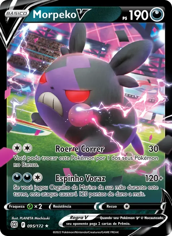 Morpeko V — Astros Cintilantes 95 Portuguese Pokémon card