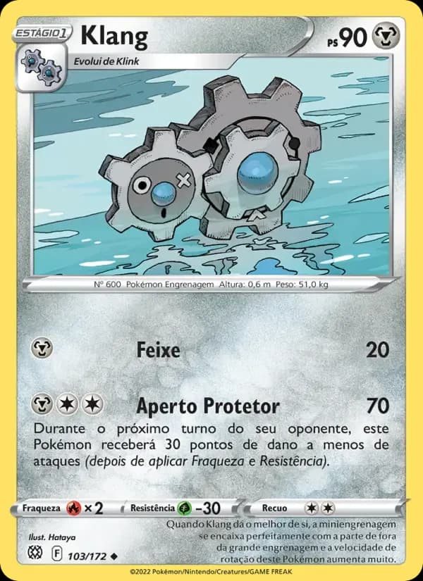 Klang — Astros Cintilantes 103 Portuguese Pokémon card