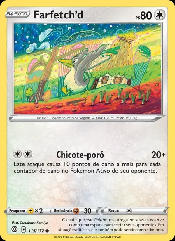 Farfetch'd — Astros Cintilantes 115 Portuguese Pokémon card