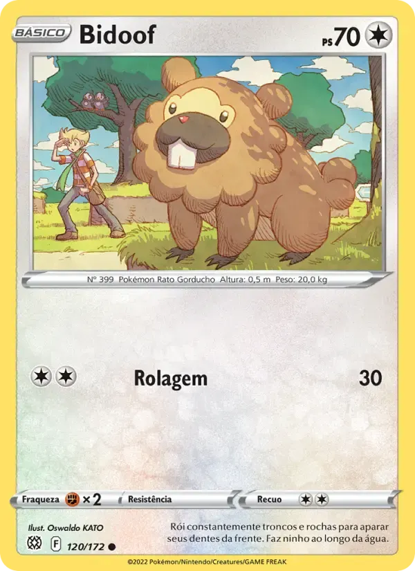 Bidoof — Astros Cintilantes 120 Portuguese Pokémon card