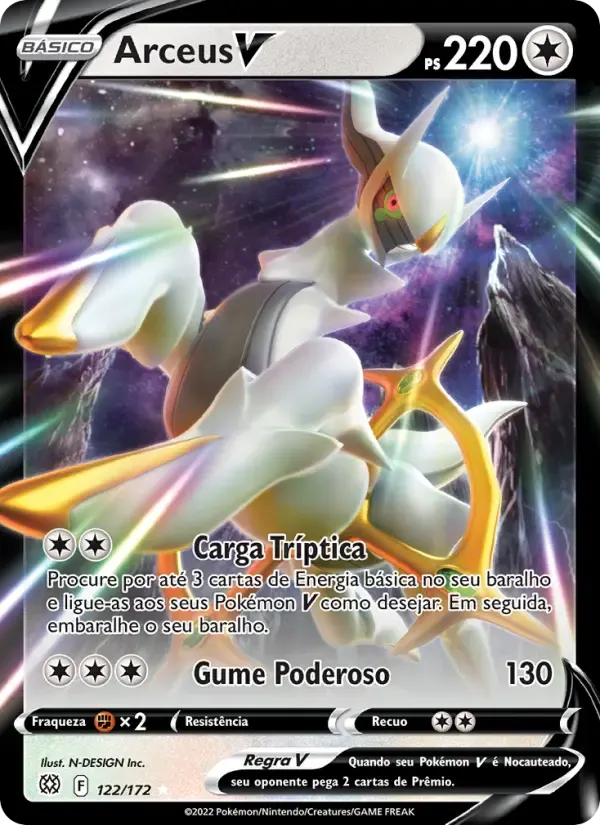 Arceus V — Astros Cintilantes 122 Portuguese Pokémon card
