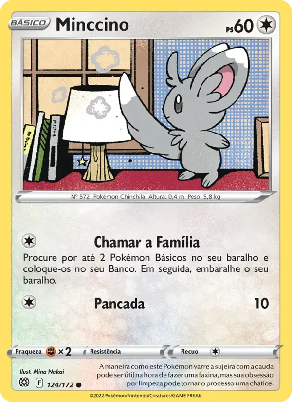 Minccino — Astros Cintilantes 124 Portuguese Pokémon card