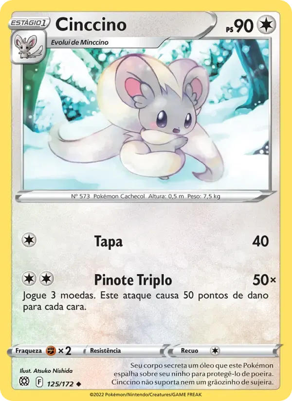 Cinccino — Astros Cintilantes 125 Portuguese Pokémon card