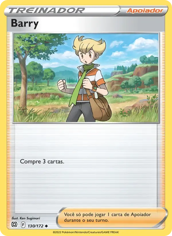 Barry — Astros Cintilantes 130 Portuguese Pokémon card