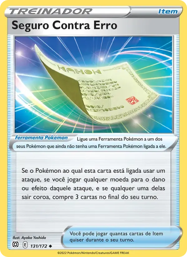 Seguro Contra Erro — Astros Cintilantes 131 Portuguese Pokémon card