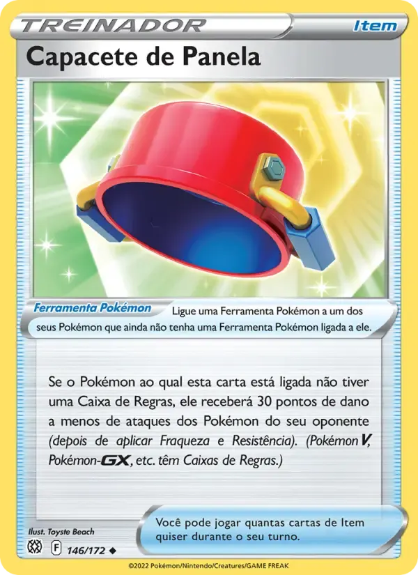Capacete de Panela — Astros Cintilantes 146 Portuguese Pokémon card