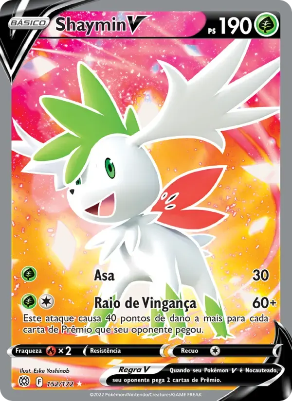 Shaymin V — Astros Cintilantes 152 Portuguese Pokémon card