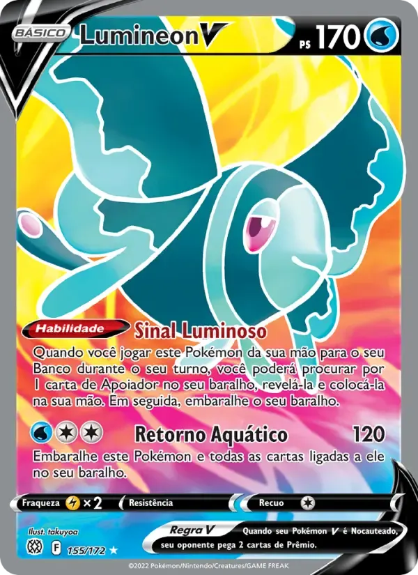 Lumineon V — Astros Cintilantes 155 Portuguese Pokémon card