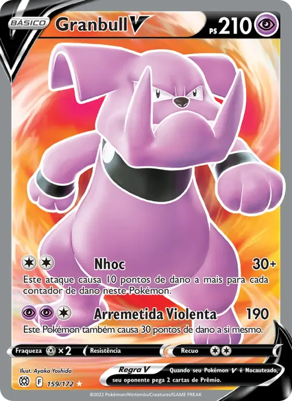 Granbull V — Astros Cintilantes 159 Portuguese Pokémon card