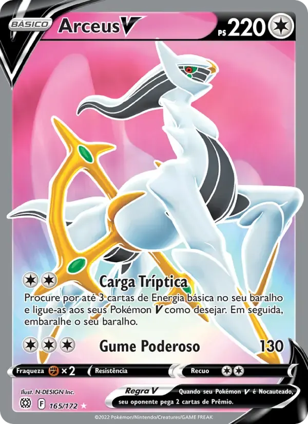 Arceus V — Astros Cintilantes 165 Portuguese Pokémon card