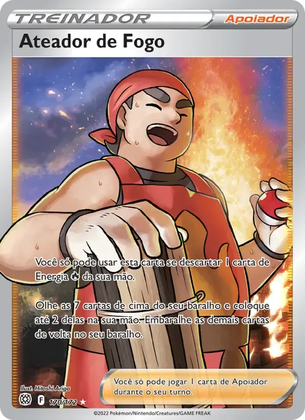 Ateador de Fogo — Astros Cintilantes 170 Portuguese Pokémon card