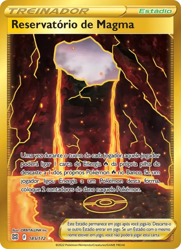 Reservatório de Magma — Astros Cintilantes 185 Portuguese Pokémon card