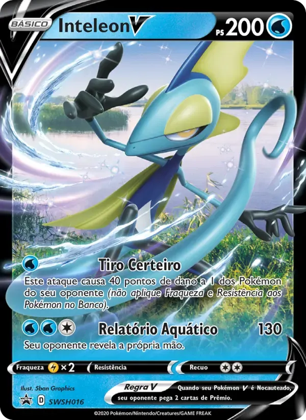 Inteleon V — ESES Promos SWSH016 Portuguese Pokémon card