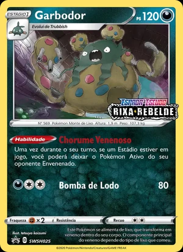 Garbodor — ESES Promos SWSH025 Portuguese Pokémon card
