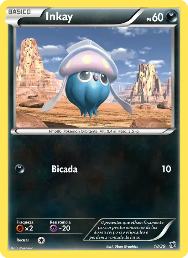 Inkay — Conjunto para Iniciantes Kalos 18 Portuguese Pokémon card