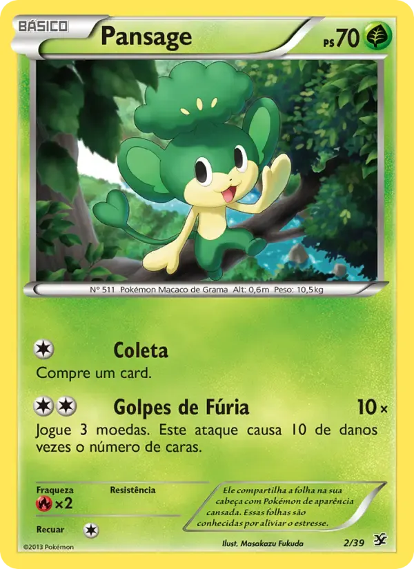 Pansage — Conjunto para Iniciantes Kalos 2 Portuguese Pokémon card
