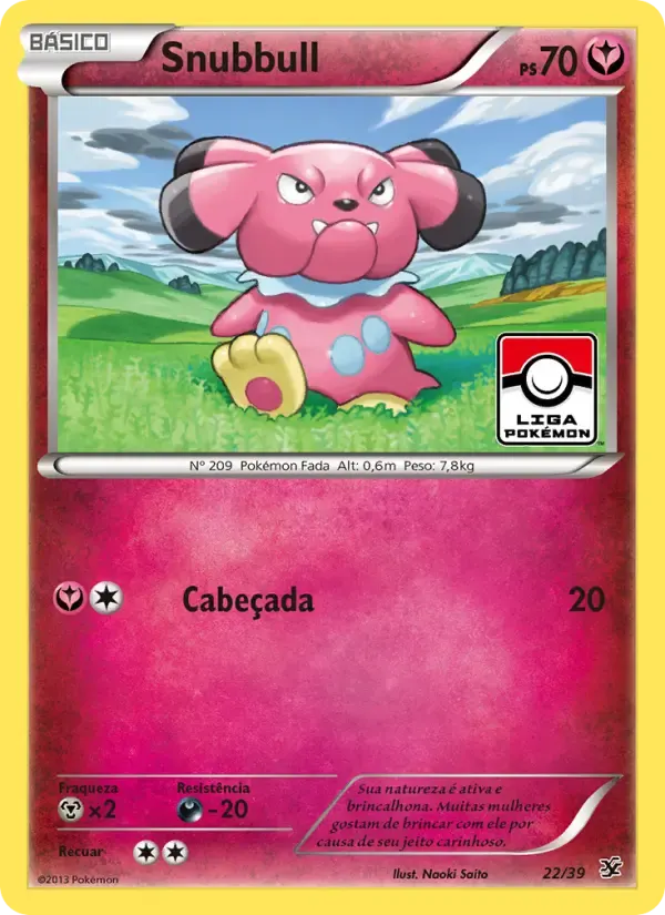 Snubbull — Conjunto para Iniciantes Kalos 22 Portuguese Pokémon card