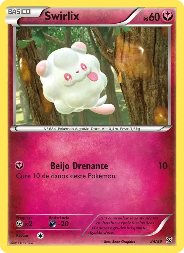 Swirlix — Conjunto para Iniciantes Kalos 24 Portuguese Pokémon card