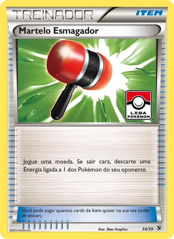 Martelo Esmagador — Conjunto para Iniciantes Kalos 34 Portuguese Pokémon card
