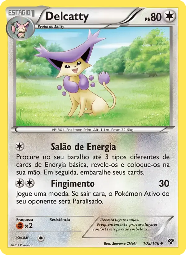 Delcatty — XY 105 Portuguese Pokémon card
