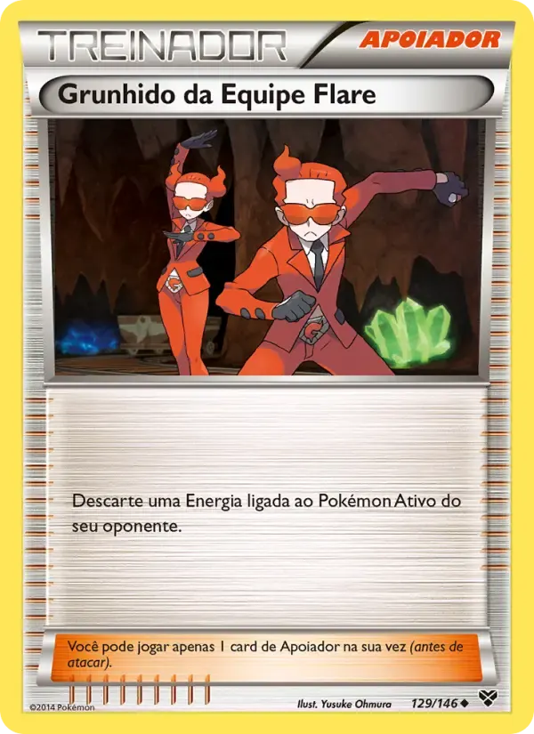 Grunhido da Equipe Flare — XY 129 Portuguese Pokémon card