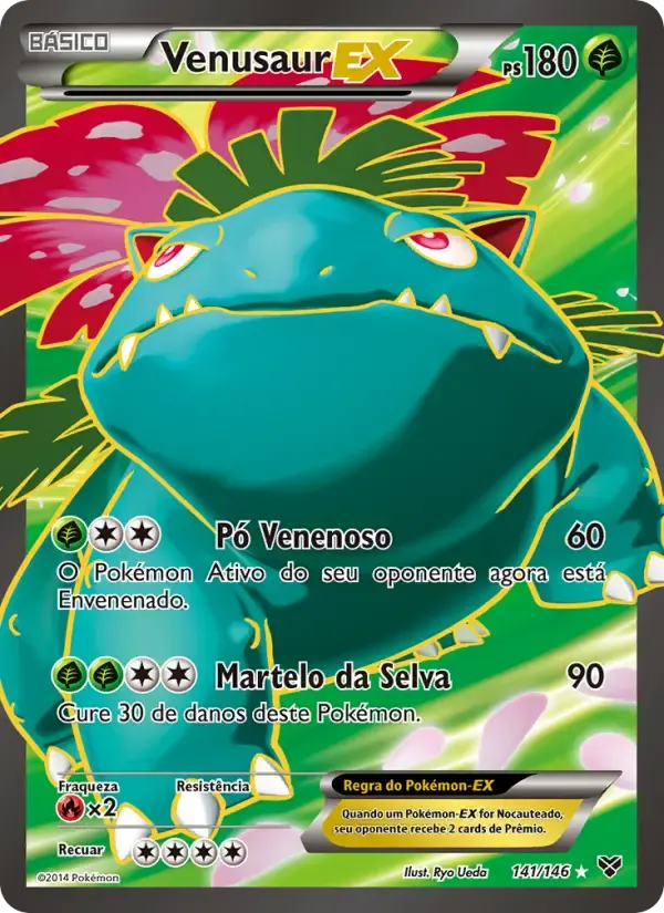 Venusaur EX — XY 141 Portuguese Pokémon card