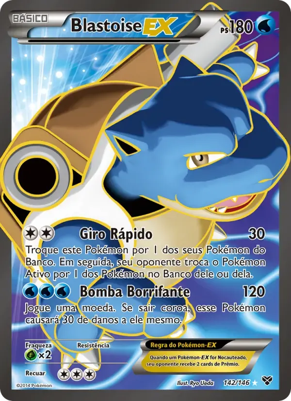 Blastoise EX — XY 142 Portuguese Pokémon card