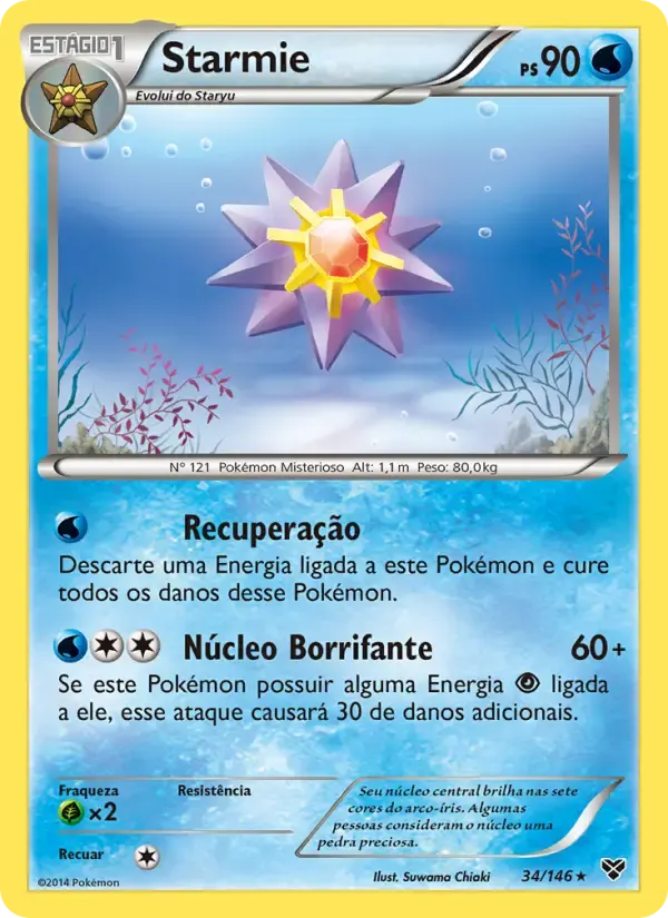 Starmie — XY 34 Portuguese Pokémon card