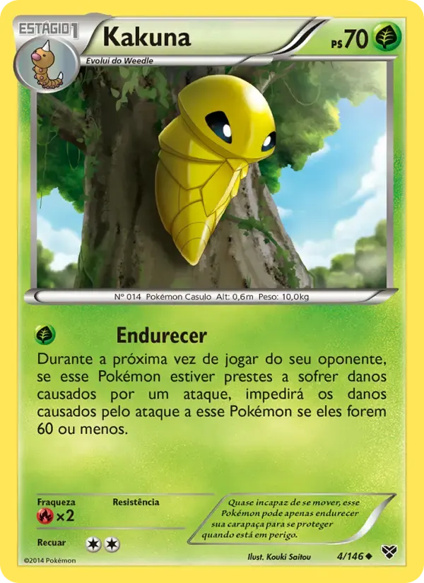 Kakuna — XY 4 Portuguese Pokémon card