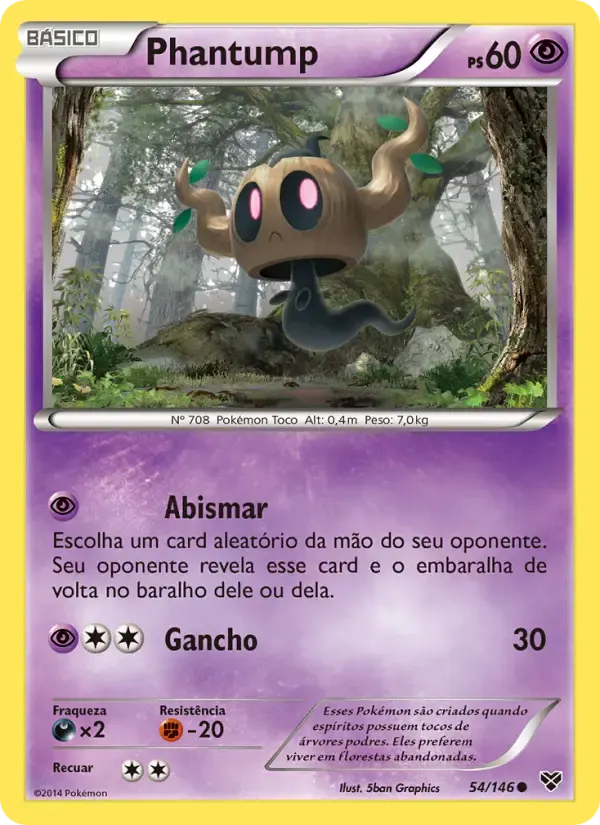 Phantump — XY 54 Portuguese Pokémon card