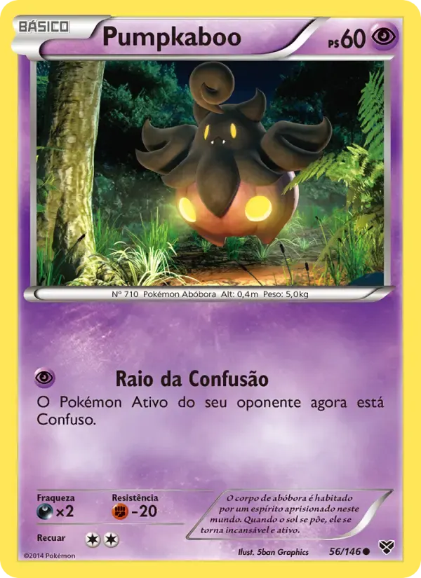 Pumpkaboo — XY 56 Portuguese Pokémon card