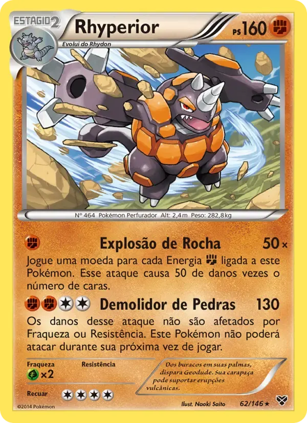 Rhyperior — XY 62 Portuguese Pokémon card