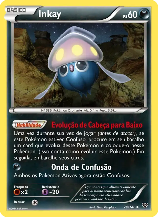 Inkay — XY 74 Portuguese Pokémon card