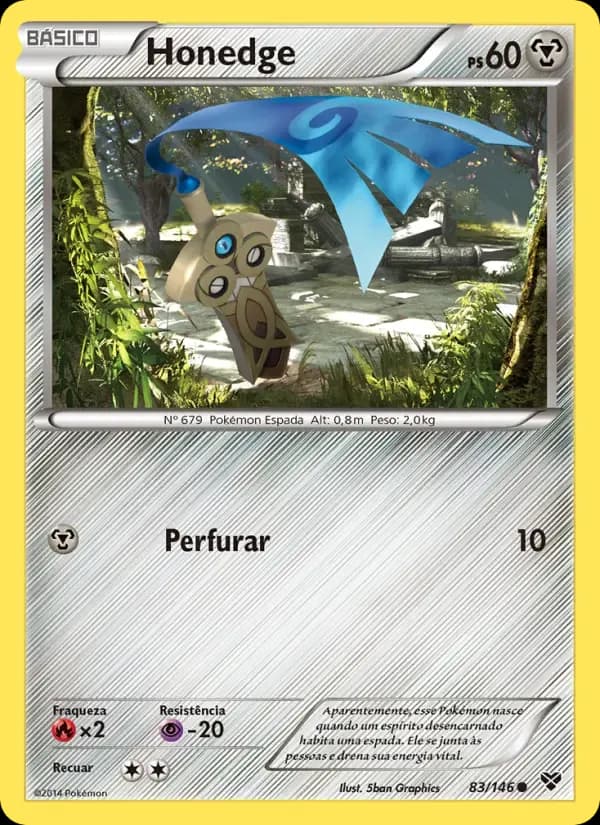 Honedge — XY 83 Portuguese Pokémon card