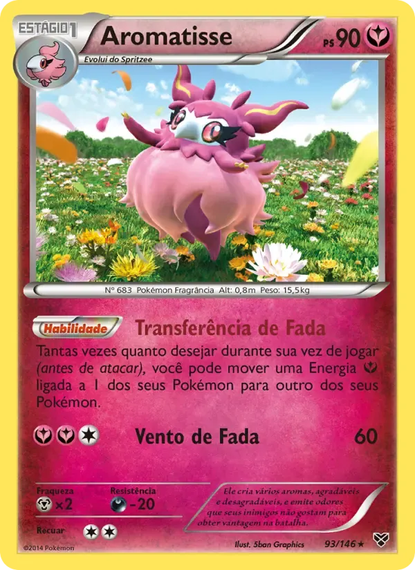 Aromatisse — XY 93 Portuguese Pokémon card