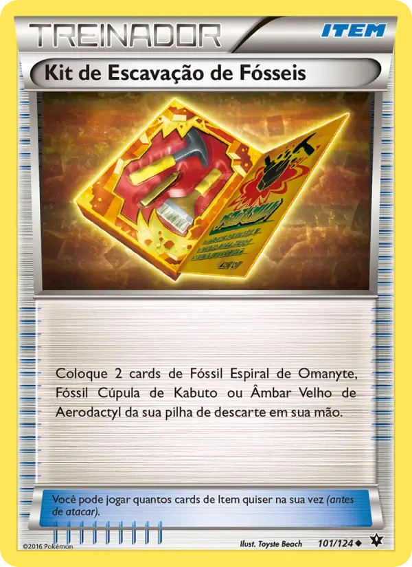 Kit de Escavação de Fósseis — Fusão de Destinos 101 Portuguese Pokémon card