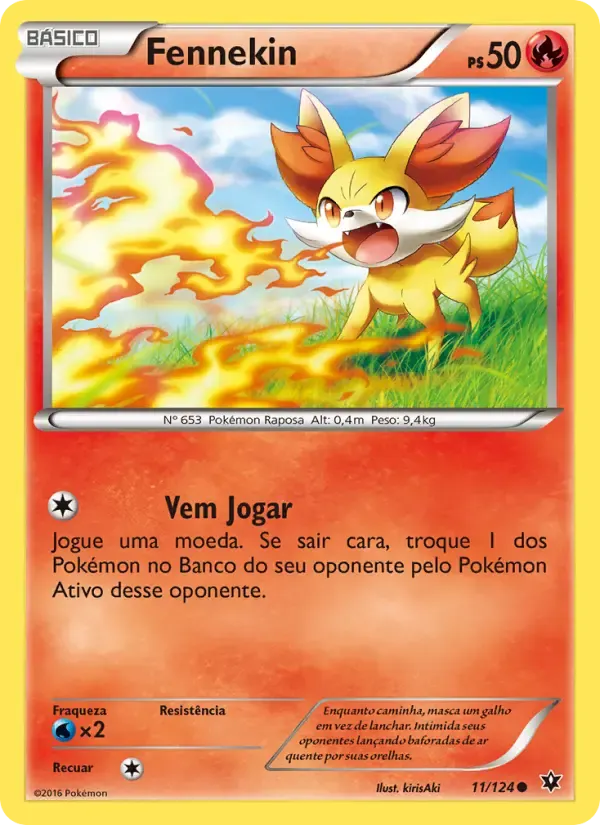 Fennekin — Fusão de Destinos 11 Portuguese Pokémon card
