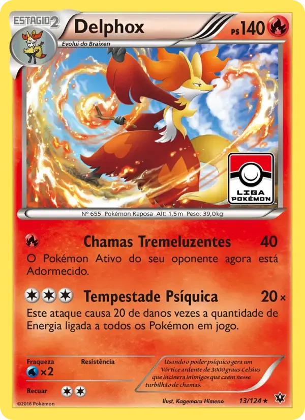 Delphox — Fusão de Destinos 13 Portuguese Pokémon card