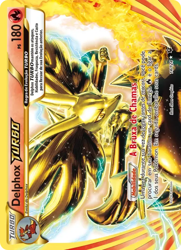 Delphox TURBO — Fusão de Destinos 14 Portuguese Pokémon card