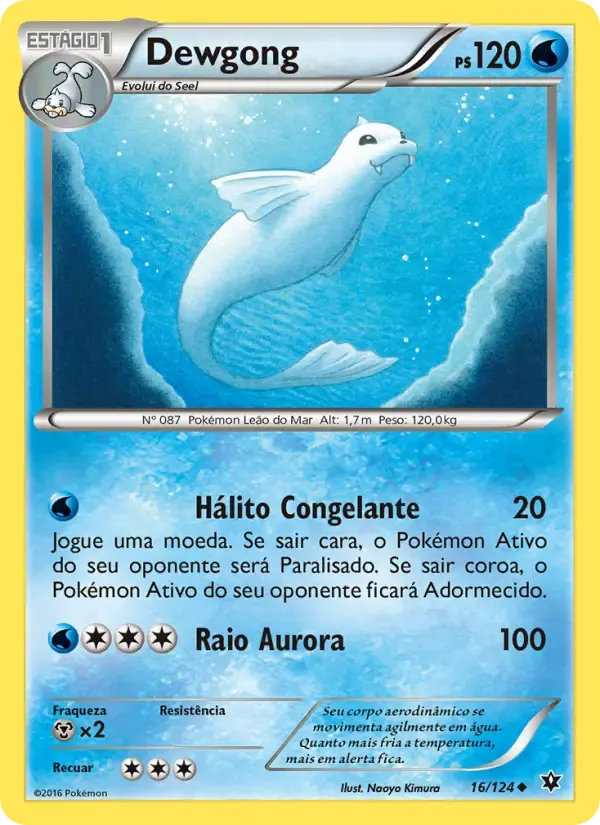 Dewgong — Fusão de Destinos 16 Portuguese Pokémon card