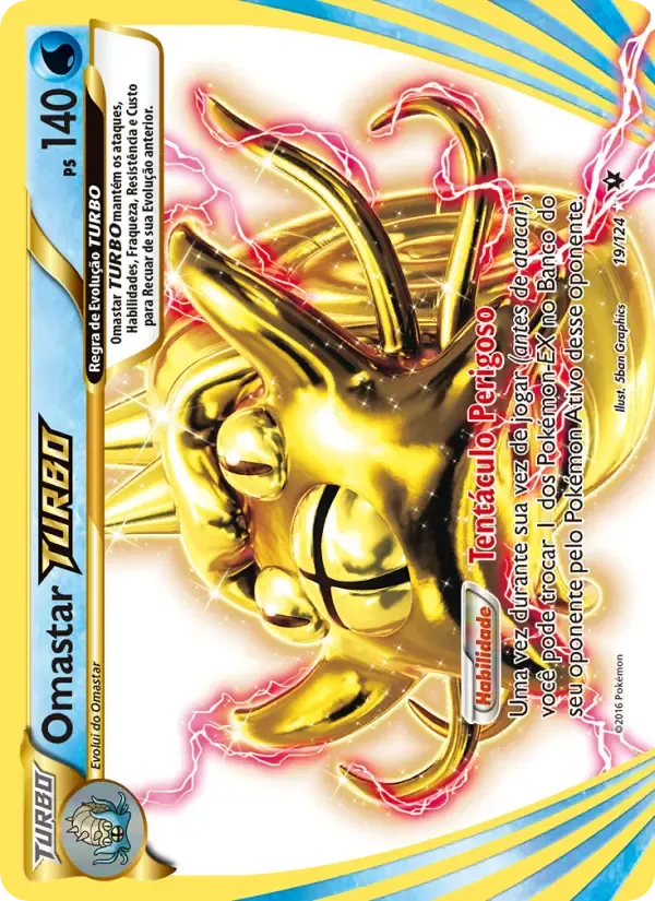 Omastar TURBO — Fusão de Destinos 19 Portuguese Pokémon card
