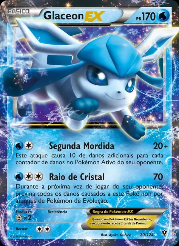 Glaceon EX — Fusão de Destinos 20 Portuguese Pokémon card