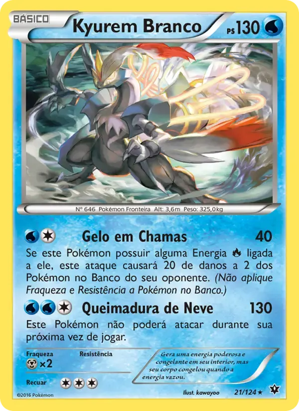 Kyurem Branco — Fusão de Destinos 21 Portuguese Pokémon card