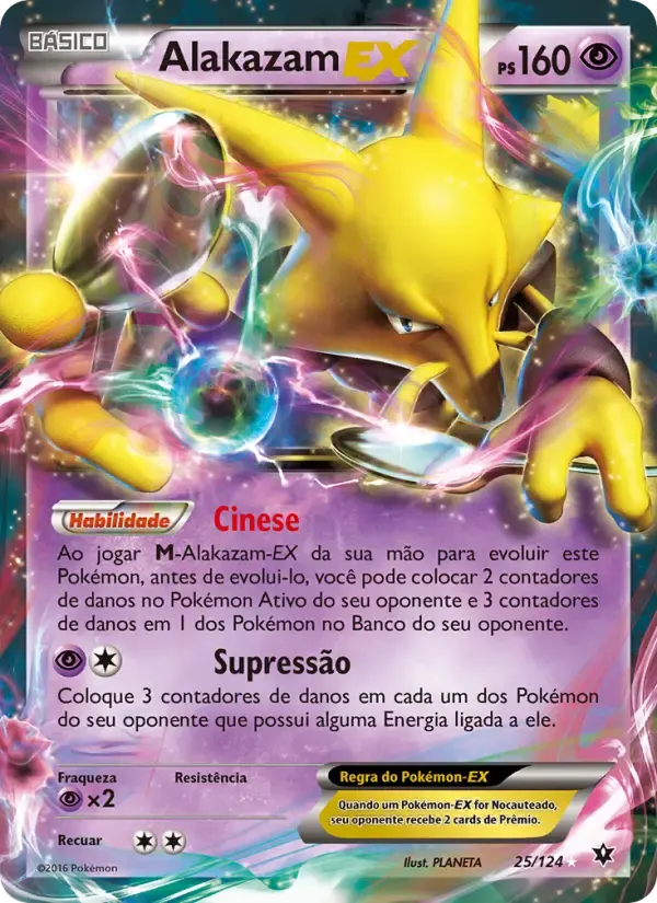 Alakazam EX — Fusão de Destinos 25 Portuguese Pokémon card
