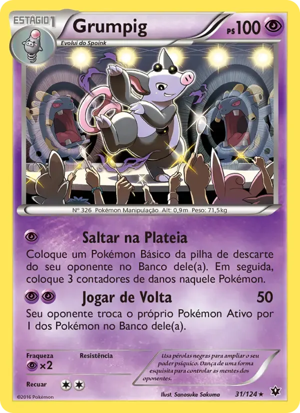 Grumpig — Fusão de Destinos 31 Portuguese Pokémon card