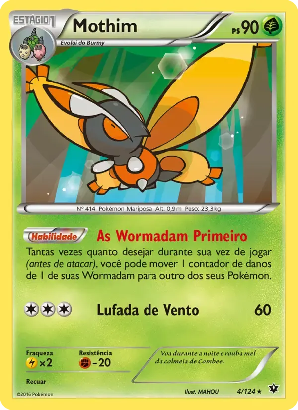 Mothim — Fusão de Destinos 4 Portuguese Pokémon card