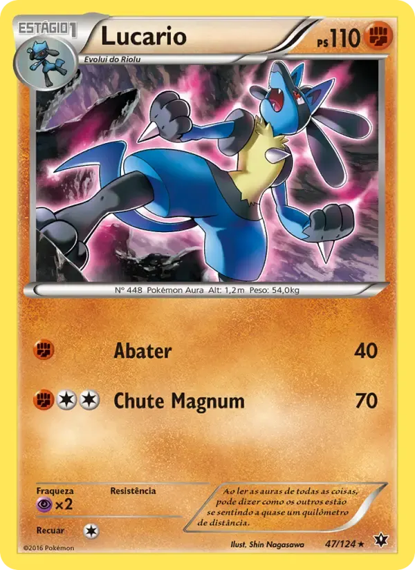 Lucario — Fusão de Destinos 47 Portuguese Pokémon card