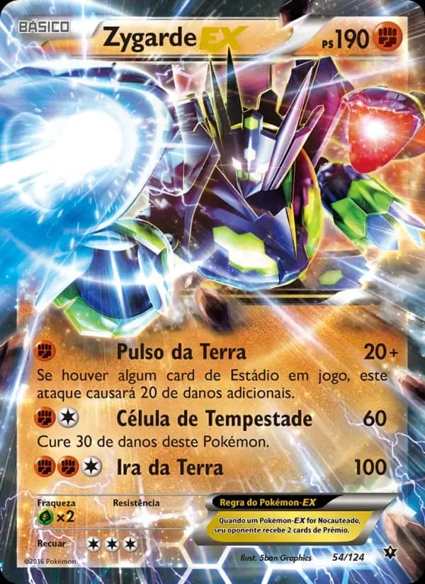 Zygarde EX — Fusão de Destinos 54 Portuguese Pokémon card