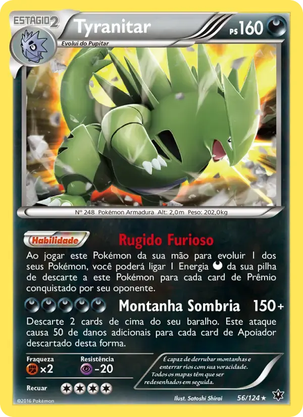 Tyranitar — Fusão de Destinos 56 Portuguese Pokémon card