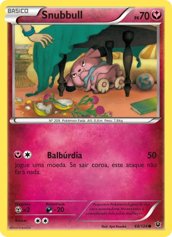 Snubbull — Fusão de Destinos 68 Portuguese Pokémon card